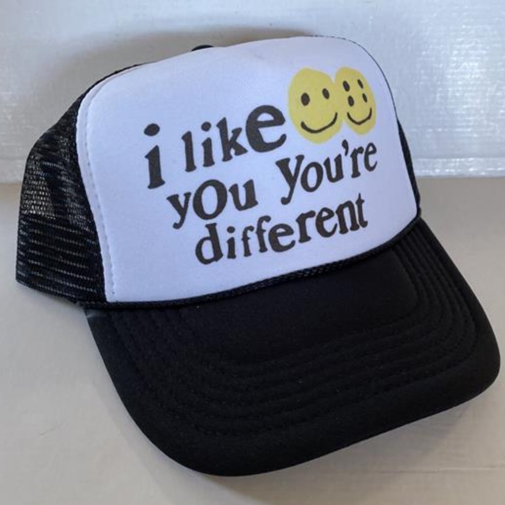 Vintage I Like You Hat Good Vibes Trucker Hat Snapback Black Party Hat Unique